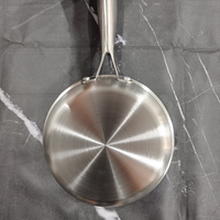 Mini poêle à frire en titane triple couche avec poignées personnalisées, finition martelée et polie au sable, pour cuisine, poêles légères