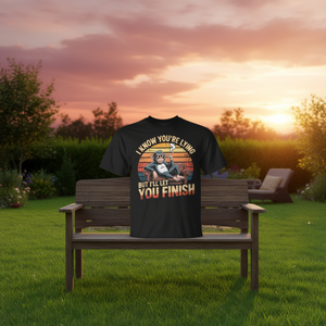 Je sais que tu mens, mais je te laisse finir ce que tu fais, t-shirt drôle avec motif singe, t-shirt unisexe pour adulte - Product Image 3