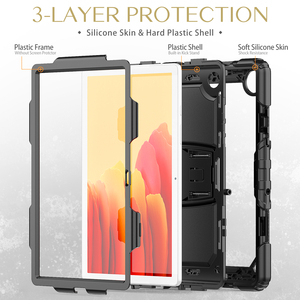 Capa protetora resistente para <span class=keywords><strong>tablet</strong></span>, case protetor, com suporte, para samsung galaxy tab a7, tela de <span class=keywords><strong>10.4</strong></span> polegadas, t500/t505/t507, à prova de choque, híbrido - Product Image 4