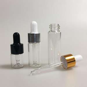 Flacons compte-gouttes carrés en verre haut de gamme 5ml 10ml 15ml pour sérum de luxe, huiles essentielles et cosmétiques - Product Image 1