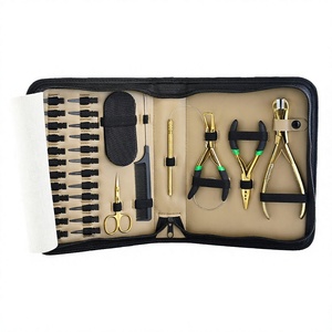 Herramienta profesional para extensiones de cabello de trama, alicates de prensado de microperlas, alicates multifuncionales de tres orificios, gancho para el cabello para trenzar - Product Image 1