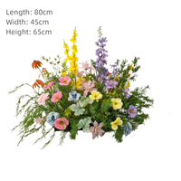 Décorations de mariage d'été : Chemin de table artificiel blanc, verdure suspendue, fleurs sauvages, arrangement forêt enchantée