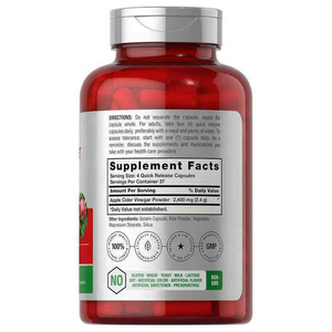 1200mg Sans Sucre Végétalien Adulte Gestion du Poids Métabolisme Digestion Suppléments à Base de Plantes Vinaigre de Cidre - Product Image 2