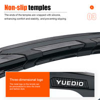 YUEDIO lunettes de cyclisme haute performance TR90 cadre coussinet nasal réglable UV400 lentilles PC pour les activités sportives et de plein air