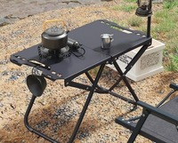 Table de camping tactique pliable en acier au carbone pour pique-nique en plein air, style camping raffiné