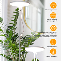 Lampe LED sur pied pour plantes d'intérieur de grande taille, favorisant la floraison, 5W, hauteur réglable 565-1900mm, adaptateur, minuteur intégré, vente en gros