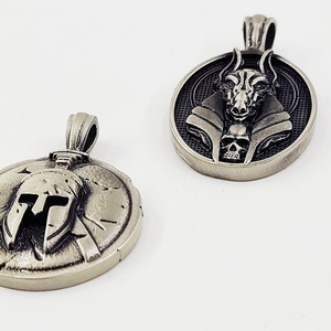 Collier en acier titane avec pendentif en étain de style Hip Hop pour homme Mythe <span class=keywords><strong>nordique</strong></span> vintage - Product Image 1