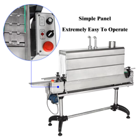 Machine d'emballage semi-automatique à tunnel de rétraction à la vapeur en acier inoxydable à prix abordable pour l'étiquetage des manchons des produits alimentaires, des boissons et des produits chimiques