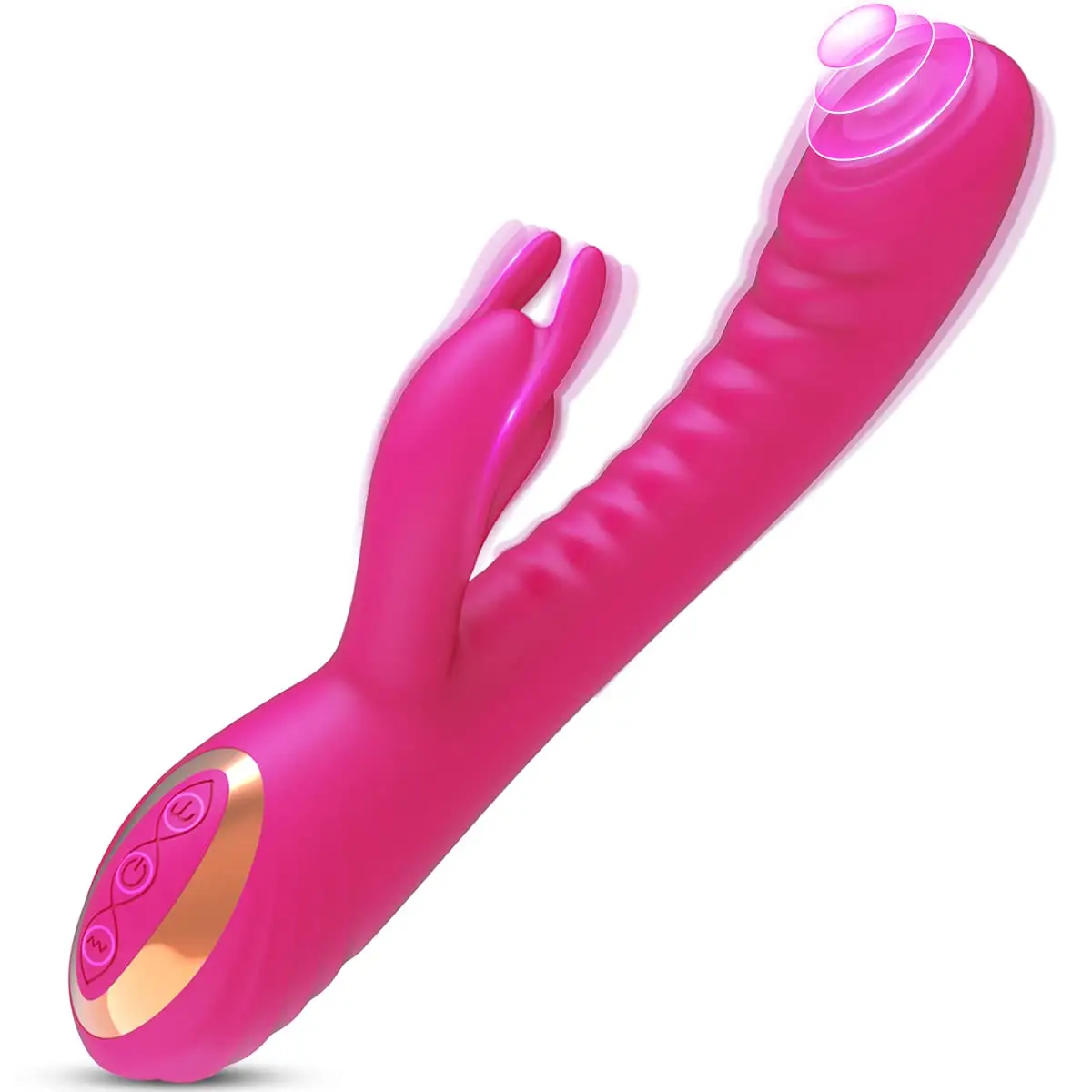 G-spot vibrator klitoris 2 in 1, mainan seks wanita dewasa pemijat dildo vibrator vagina klitoris stimulasi mainan seks