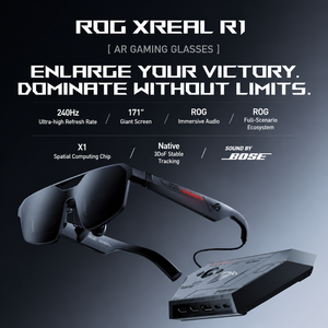 Lunettes intelligentes AR ROG XREAL R1 2026, taux de rafraîchissement élevé de 240 Hz, compatibles avec l'ensemble de l'écosystème ROG, écran de jeu géant de 171 pouces, non VRAI - Product Image 1