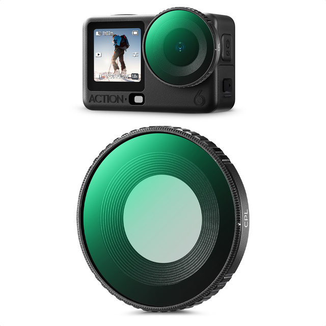K&F Concept Black-mist 1/4 UV CPL Filter for DJI Osmo Action 6, Screw on Black Diffusion 1/4 Lens Protection Polarizing Filter