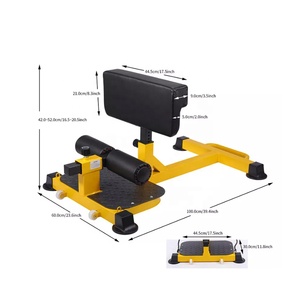 Trang chủ phòng tập thể dục 3-in-1 hip cong vênh thiết bị tập thể dục tập thể dục ngồi lên sissy Squat giá máy - Product Image 6