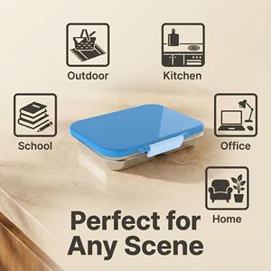 Contenedor de Alimentos Portátil Personalizado, Lonchera Hermética para Sándwiches, Apta para Microondas, de Acero Inoxidable 304, Loncheras Bento para Niños - Product Image 4