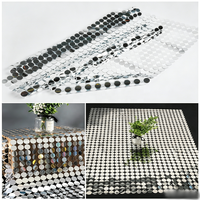 Panneaux muraux en PET à paillettes effet miroir, autocollants, pour toile de fond scintillante pour mariage, fête, photomaton, décoration d'événements