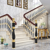 Homdeco – Poteaux de balustrade d'escalier en aluminium, balustres pour usage domestique, rampes intérieures sur mesure, maison moderne de luxe, résistant à la corrosion