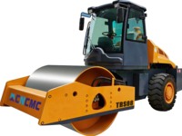 Compacteur hydraulique vibrant à tambour unique CNCMC TRS08 120kN en promotion, pour la compactation des bases de chaussées et des chantiers routiers (moteur Changchai)