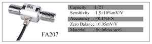 50N 100N 5000N 1t 2t Sensor de tensão de aço inoxidável Forçado Sensor Inline <span class=keywords><strong>Load</strong></span> Cell 0,02% Precisão 4-Wire sinal elétrico para - Product Image 4