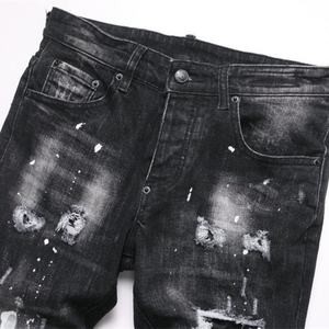 Pantalones Vaqueros Desgastados Estilo Y2K para Hombre 2025 - Pantalones Ajustados de Mezclilla con Roturas y Salpicaduras de Pintura, Estilo Hip-Hop Urbano - Product Image 5