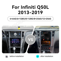 MOOKAKA 12,1 pouces pour Infiniti Q50L 2013-2019 Écran vertical Android Autoradio GPS Lecteur multimédia Stéréo