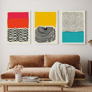 <span class=keywords><strong>Peinture</strong></span> <span class=keywords><strong>sur</strong></span> toile abstraite bohème avec des lignes corallines, des figures, style Matisse beige, affiche d'art mural, <span class=keywords><strong>peinture</strong></span> décorative - Product Image 3