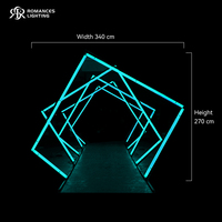Arche lumineuse LED moderne à design géométrique pour événements, fêtes et mariages, avec éclairage RGB, pour décoration de toile de fond et tunnel lumineux