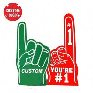 Doigts en mousse personnalisés pour supporters sportifs, publicitaires, pour encourager les fans numérotés, fabrication OEM - Product Image 1