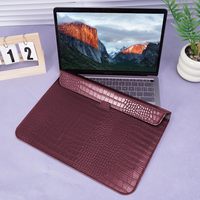 Housse pour ordinateur portable en cuir PU crocodile personnalisée 13 14 pouces pour MacBook Neo Air 13 pouces Pro 14 pouces M4 M3 M2 pour femmes Dell HP