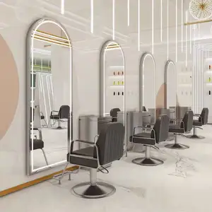 Barbiere grande retroilluminato Smart Hair Station specchio LED a figura intera specchio salone specchietti