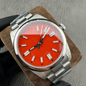 Montres mécaniques 41 mm automatiques en métal doré avec cadran bleu turquoise, étanches à 100 m, montre mécanique en acier inoxydable - Product Image 1