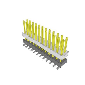 Conectores HW-12-09-<span class=keywords><strong>L</strong></span>-D-350-SM-A 24P, Espaçador de Conector Flexível, Conector HW de 2.54mm Banhado a Ouro, Montagem em Superfície - Product Image 1