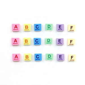 Ensemble de 6 gommes en caoutchouc style bureau mignon, papeterie créative avec lettres anglaises A-F, fournitures scolaires, gomme à crayon - Product Image 5