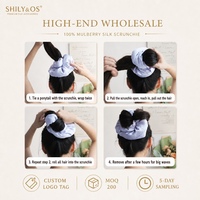 Shily&OS Chouchous en soie pour cheveux 8 cm, style nuage, super doux et moelleux, en soie de mûrier, essentiel pour le sommeil