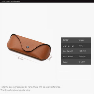 Étuis à lunettes en cuir PU couverture pour lunettes de soleil femmes étui à lunettes hommes boîte à lunettes de lecture avec boucle en métal étuis à lunettes - Product Image 3