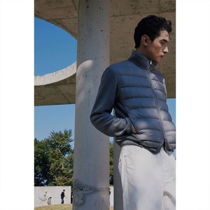 Giacca Invernale da Uomo in Stile <span class=keywords><strong>Old</strong></span> Money, 90% Piumino d'Oca Bianco, Lavorazione a Maglia con Cerniera, Calda e in Lana - Product Image 3