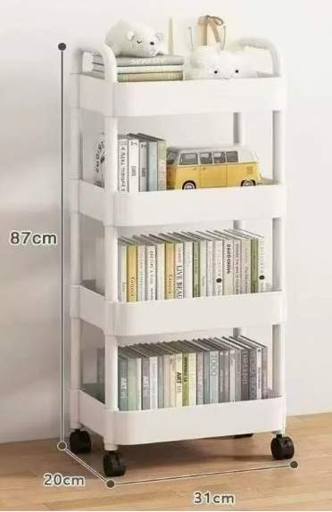 white four-tier [with free pulley]