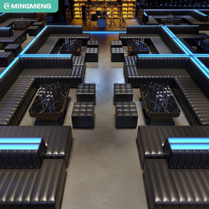 Muebles comerciales de estilo clásico moderno para comedor, cafetería, club nocturno y cafetería, asiento de cabina de madera y sofá para restaurantes - Product Image 1