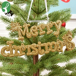 Creative Christmas Glitter Plastic <b>Letter</b> Plate for Home Christmas Tree Shopping Mall Windows Party Venue Decorations - Product Image 2