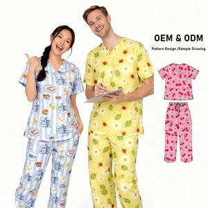 Conjunto de Uniformes Médicos Personalizados con Estampado Encantador, Uniformes de Enfermería de Algodón Elástico para Hospital - Product Image 4