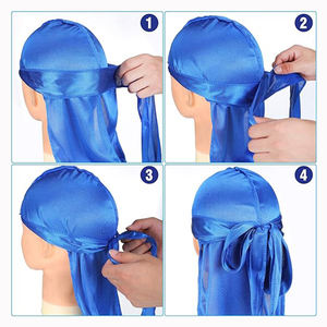 ผ้าโพกศีรษะเด็กแบบยาวพิเศษ ผ้าซาตินเนื้อนุ่ม สำหรับเด็กผู้ชาย เด็กผู้หญิง และเด็กเล็ก  พร้อมโลโก้สั่งทำได้ - Product Image 3