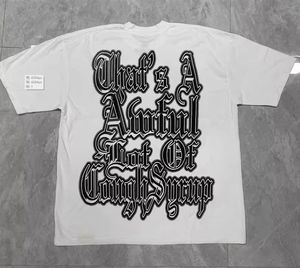 T-Shirt da Uomo Personalizzate di Alta Qualità, Stile Y2K Streetwear, 100% Cotone, Maglietta 'That's a Very Much Cough Syrup' - Product Image 2