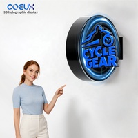Affichage publicitaire LED holographique 3D extérieur personnalisé, boîte lumineuse en acrylique double face pour enseigne de magasin, restaurant, logo