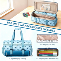 Ensemble de 3 supports pour tuiles de mahjong en polyester imperméable, sac fourre-tout à fermeture éclair, grande capacité de rangement, garantie à vie, couleur personnalisable