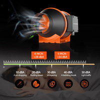BAVA kipas pintar saluran ventilasi, 4 inci terbaru ventilasi pintar Filter karbon 8 kaki Ducting tumbuh aksesoris lampu untuk tumbuh tenda