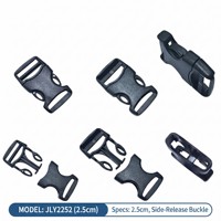 Boucle à dégagement latéral double réglable en plastique écologique de 25 mm (1 pouce) – Attache rapide sans couture pour ceinture de sac à dos tactique