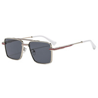 Nouvelles lunettes de soleil carrées de luxe pour hommes, vente en gros, lunettes rondes de haute qualité, protection UV400, lunettes de soleil de marque pour hommes