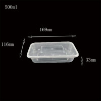 Boîtes à lunch jetables étanches pour micro-ondes, contenants alimentaires en plastique pour la restauration commerciale, la restauration à emporter, le stockage