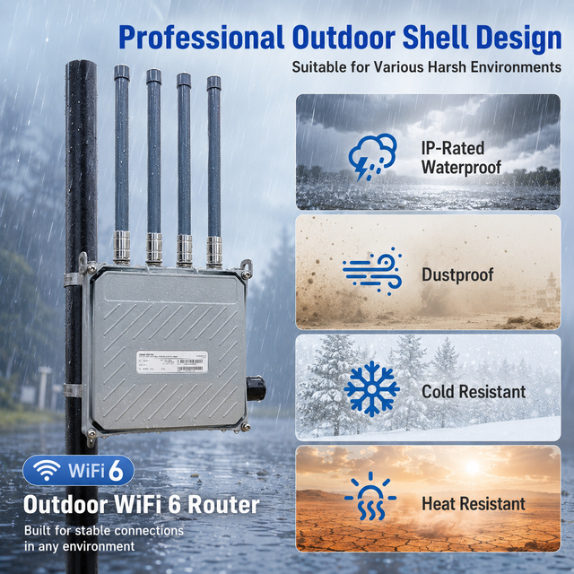 Factory Direct 5G LTE Router Outdoor WiFi6 Mesh Router Dual SIM + Dual ESIM OpenWrt  PoE Gigabit LAN for RV and Marine Use
