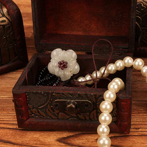 Caja de Almacenamiento de Joyas Estilo Cuero Vintage, Cofre Pequeño de Madera Rústica para Guardar Objetos Personales <span class=keywords><strong>y</strong></span> Recuerdos, Caja de Madera de Oud - Product Image 4