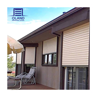 Volet roulant vertical manuel coupe-vent et isolant thermiquement, design européen, à ressort, à poussée manuelle, avec verrou pour fenêtre et porte, en aluminium, pour villa