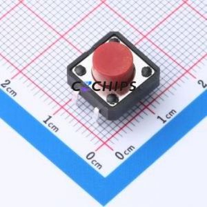 TP11012670 Tactile Switch Through hole Component (THT),12x12mm Switch Single Pole Single Throw Round Button 2.6N Through Hole - Product Image 1